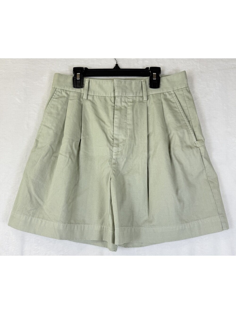 Madewell Shorts 0 Green High Rise Pleated 6” Cuffed Womens